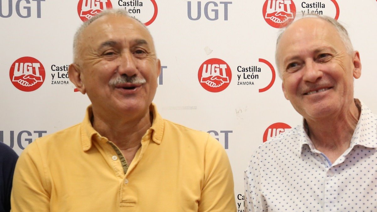 Pepe Álvarez y Faustino Temprano, en una imagen de archivo.-ICAL