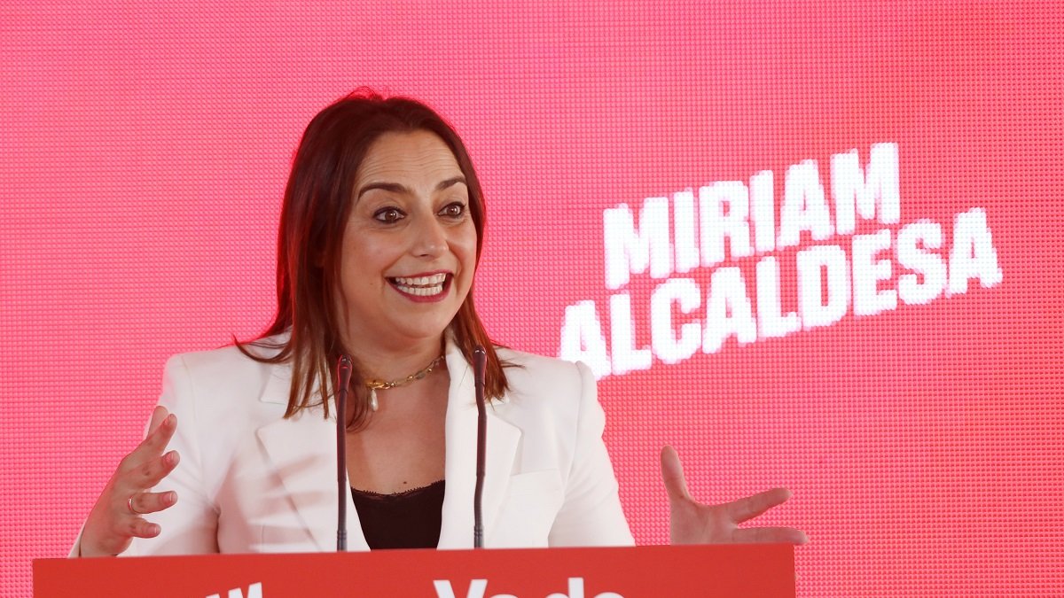 Miriam Andrés el día de su presentación como candidata del PSOE a la Alcaldía de Palencia.- ICAL