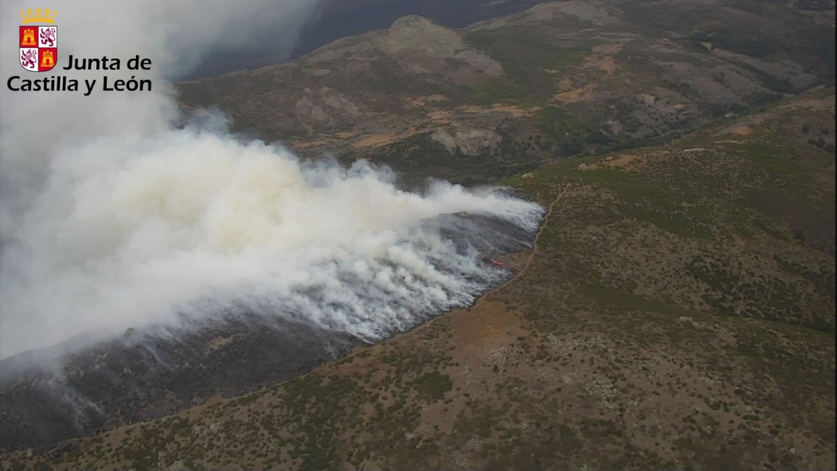 Incendio declarado en La Aliseda de Tormes.- JCYL