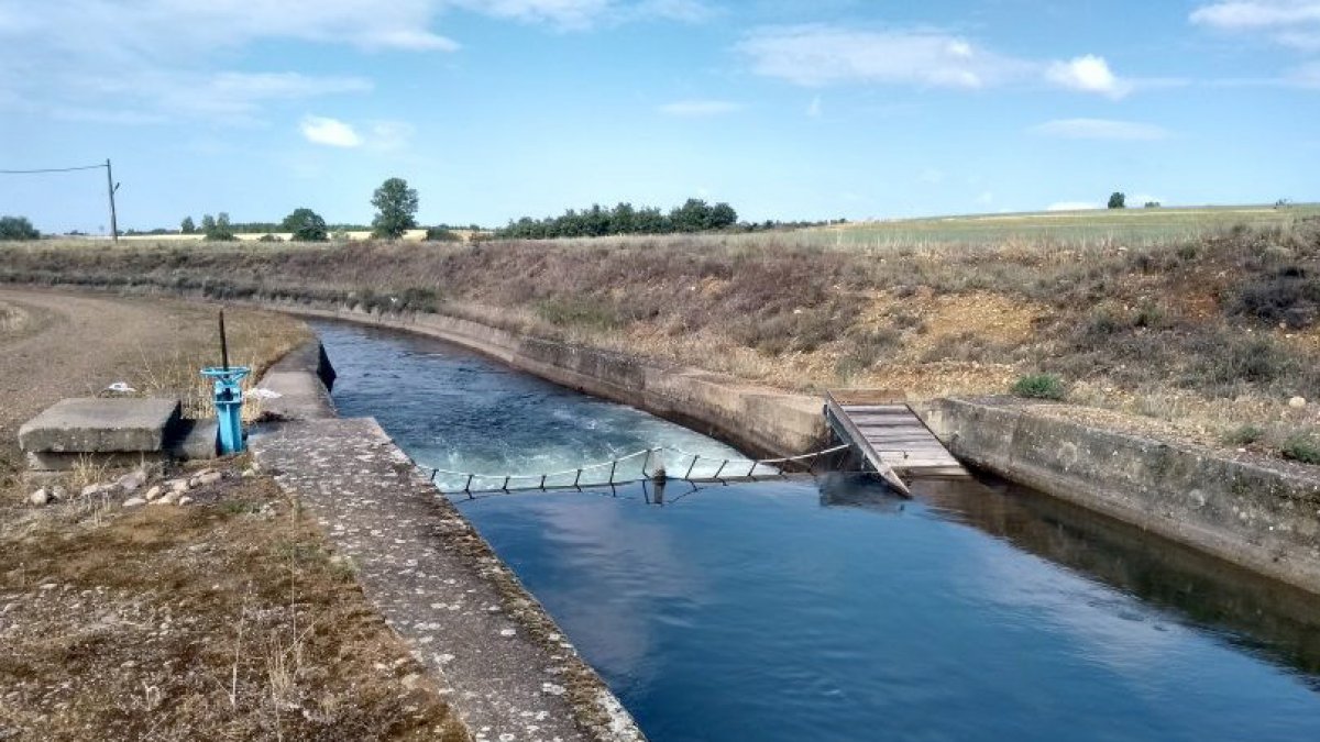 Rampa para salida de animales en el canal de Arriola en León. - ICAL