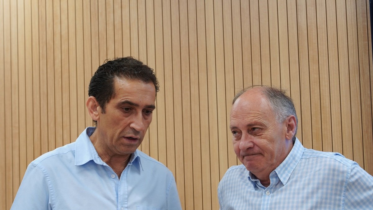 Vicente Andrés y Faustino Temprano, durante la rueda de prensa conjunta.- ICAL