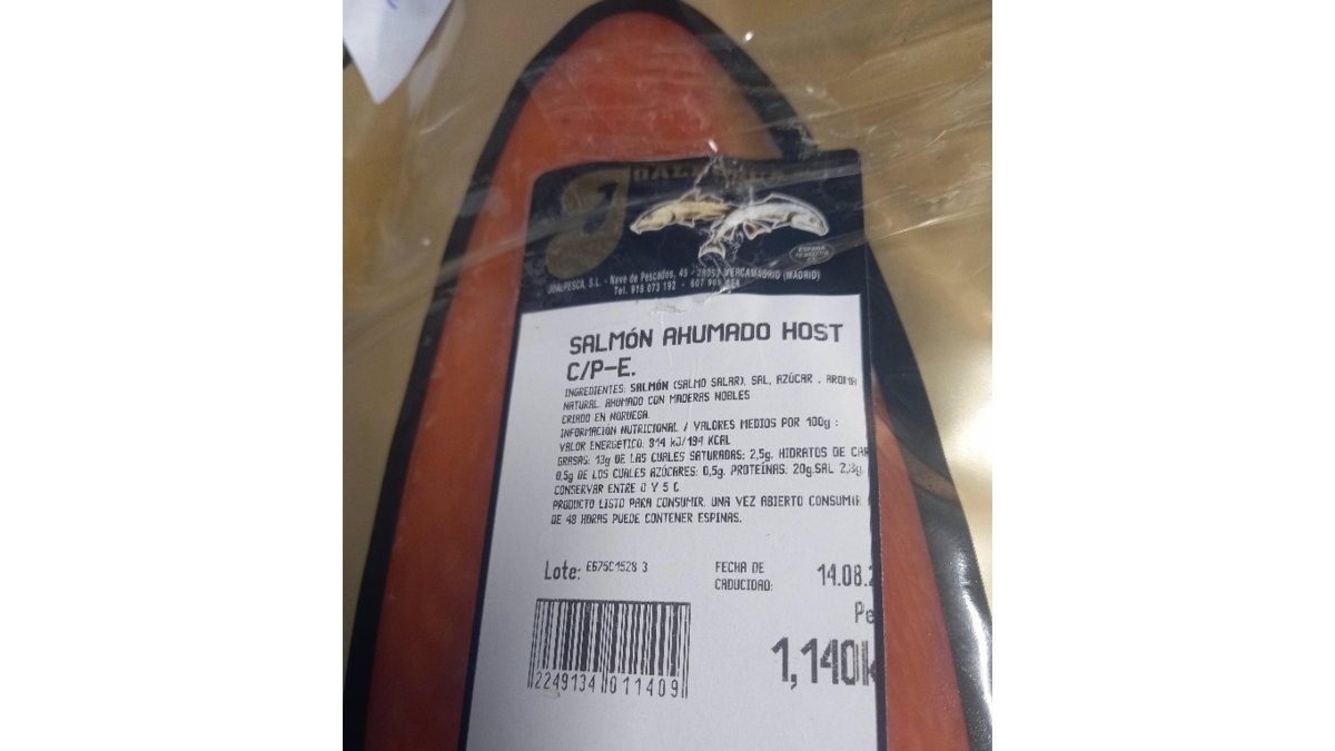 Consumo alerta de 'Listeria monocytogenes' en un lote de salmón ahumado envasado de la marca Joalpesca - AESAN