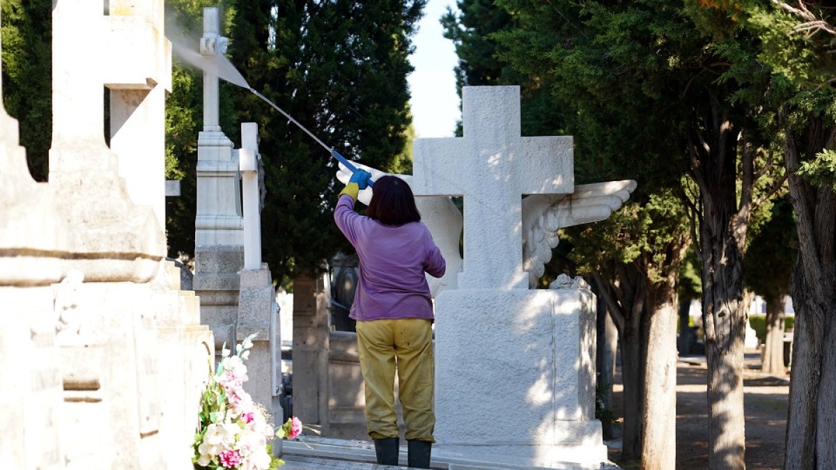 Vísperas del Día de Todos los Santos en el cementerio del Carmen de Valladolid. / ICAL.