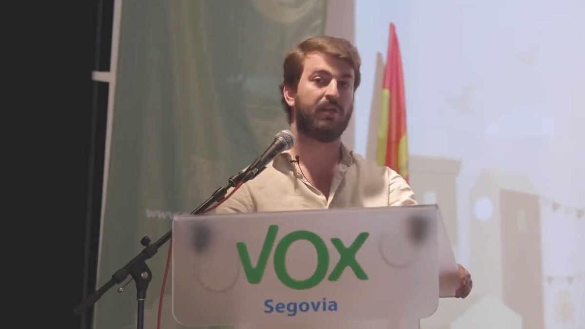 Juan García-Gallardo participa en un acto de partido en Palazuelos de Eresma (Segovia).- E. M.