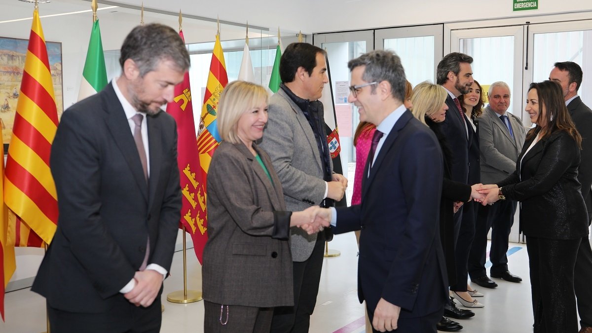 El ministro de la Presidencia, Justicia y Relaciones con las Cortes, Félix Bolaños, preside la primera Conferencia Sectorial de Justicia de esta legislatura, que se celebra en Palencia. -ICAL