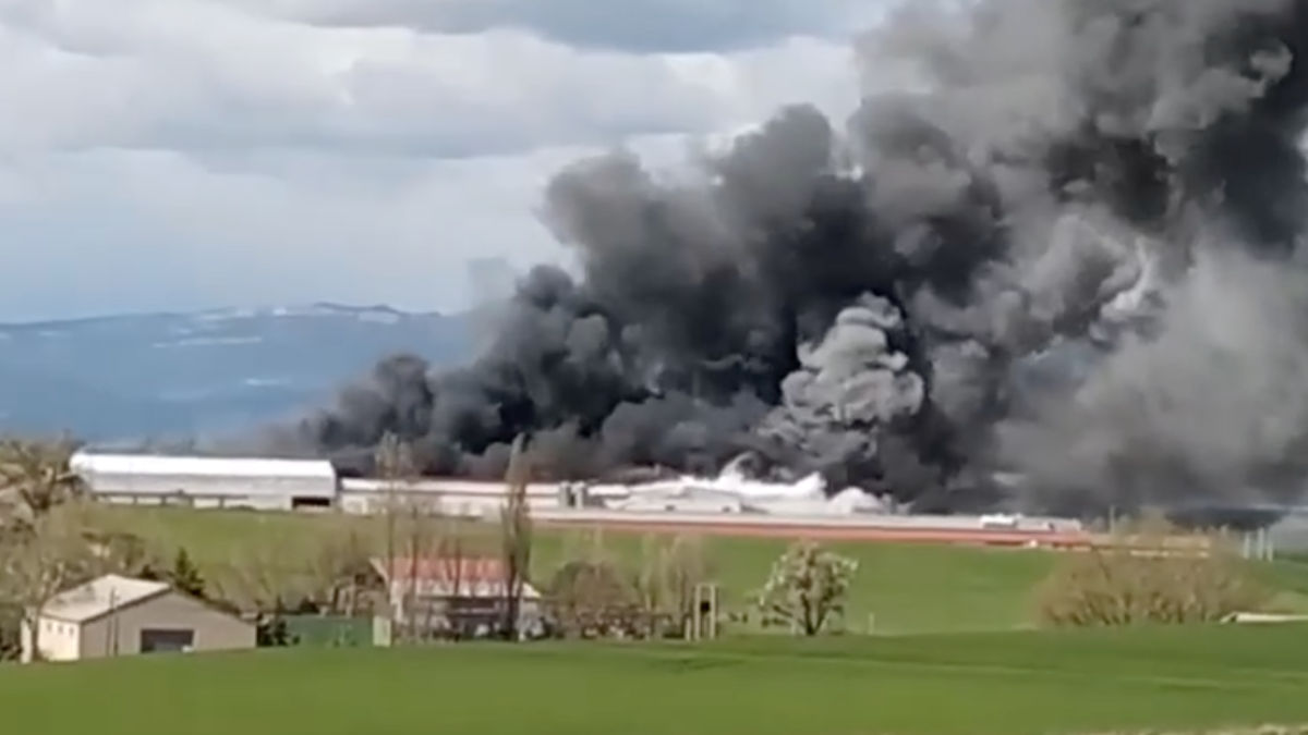 Incendio en una granja de aves en Briviesca (Burgos)