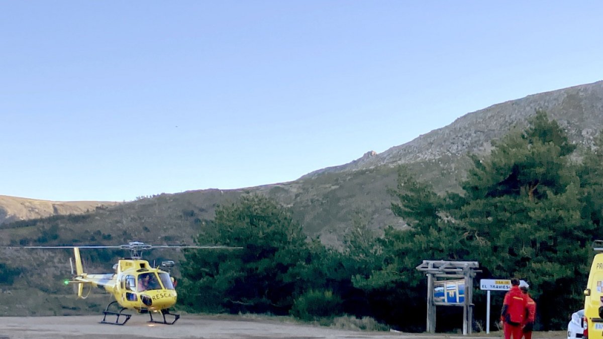 Una imagen de archivo de la búsqueda del montañero desaparecido en la Sierra de Béjar
