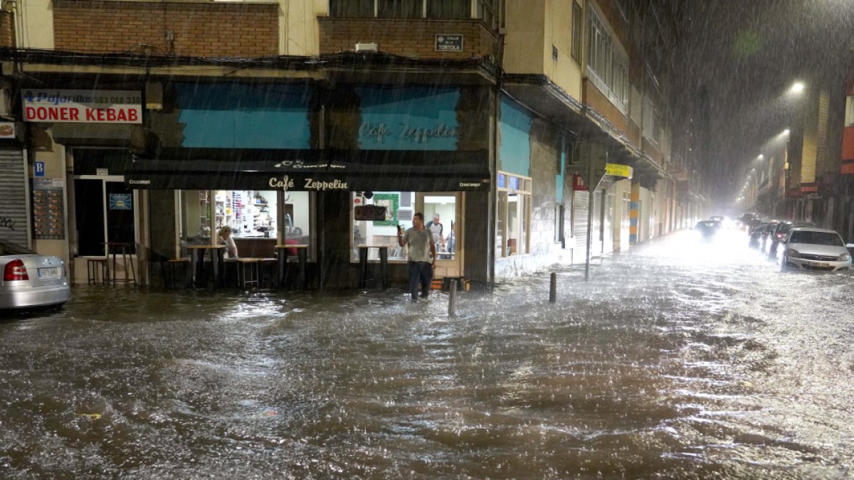 Tromba de agua en Valladolid.