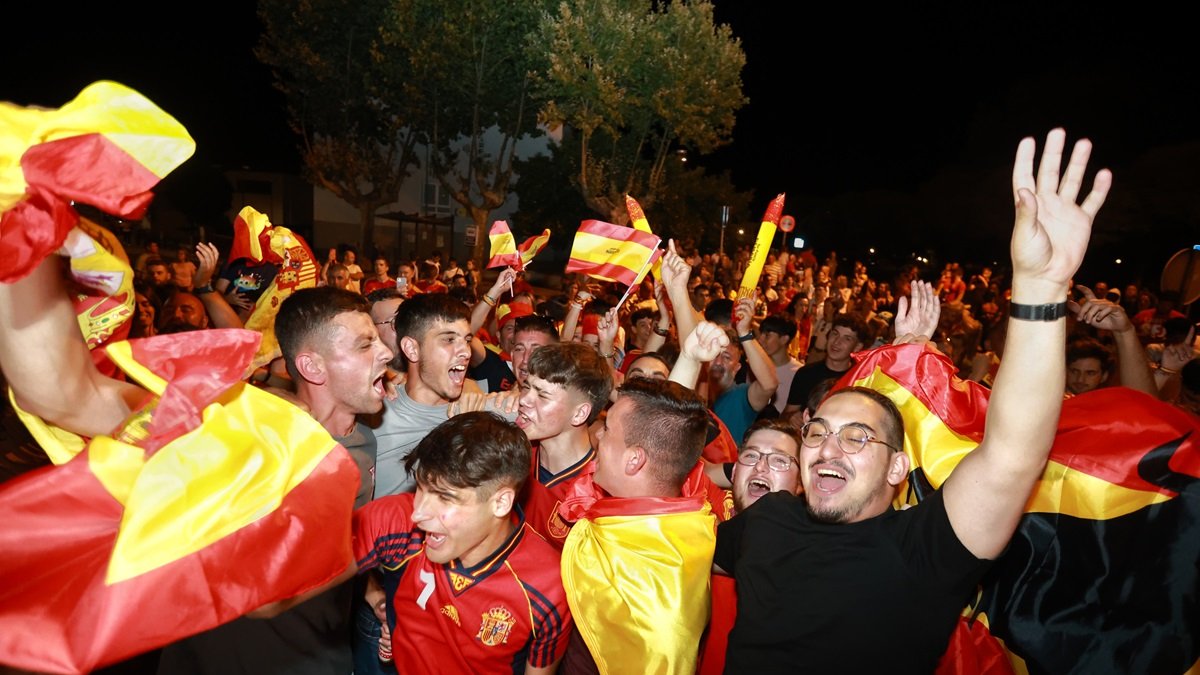 Celebración de la Eurocopa en Ciudad Rodrigo (Salamanca)