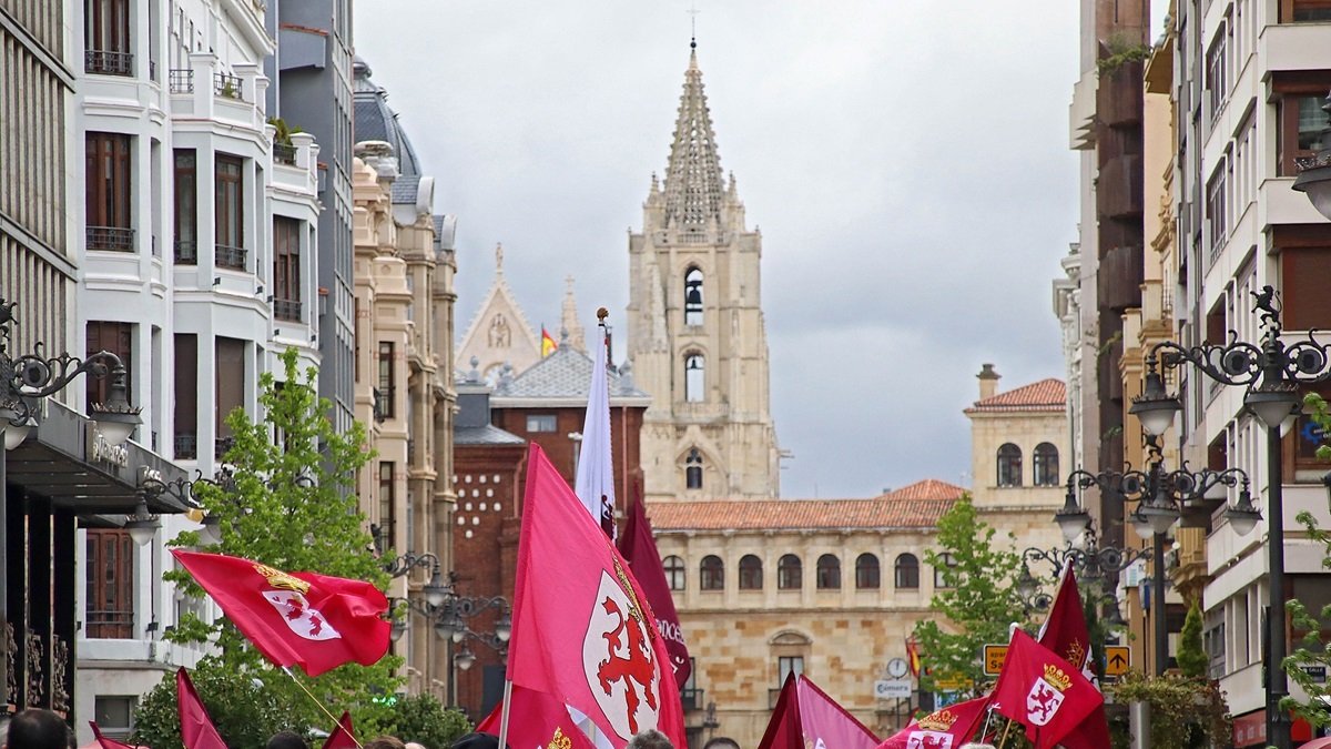 Marcha por la autonomía de la Región Leonesa en una imagen de archivo