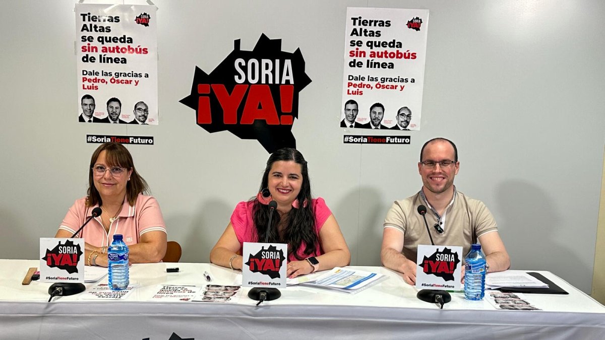 Imagen de la rueda de prensa de Soria ¡Ya!