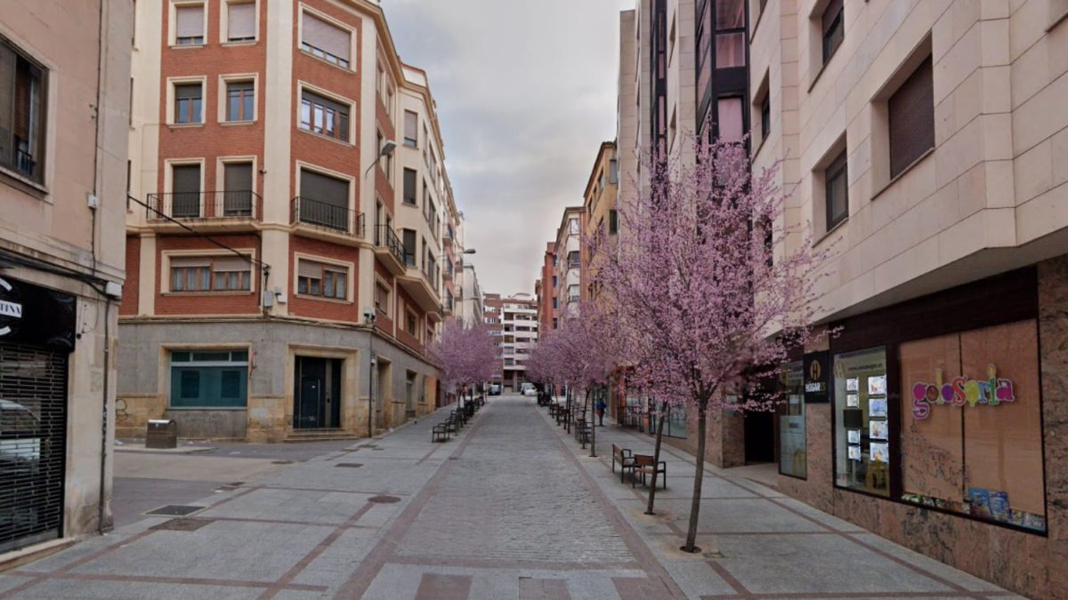 Calle Campo en Soria, lugar donde ocurrió la reyerta con cinco detenidos.