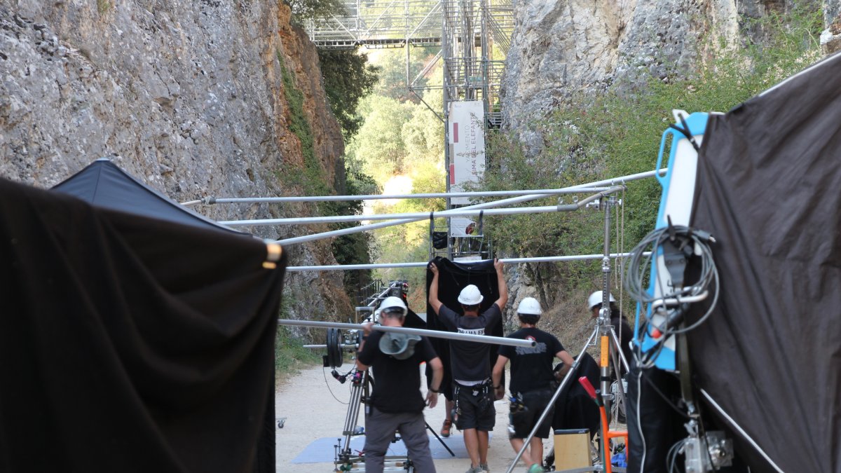 Rodaje de la película  en el MEH, los yacimientos y el Carex de Atapuerca