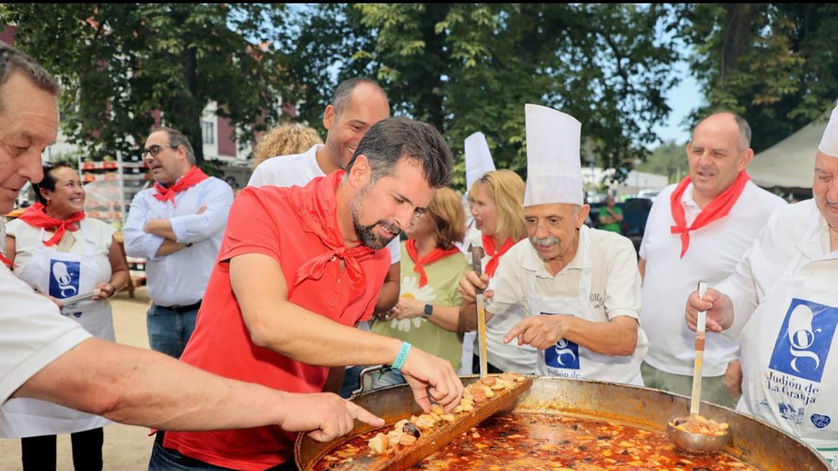 El secretario general del PSOECyL, Luis Tudanca, en la Judiada de La Granja.