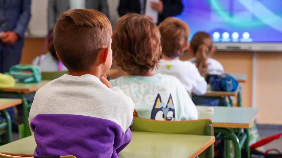 Inicio del curso escolar en el Colegio Público La Granja de León