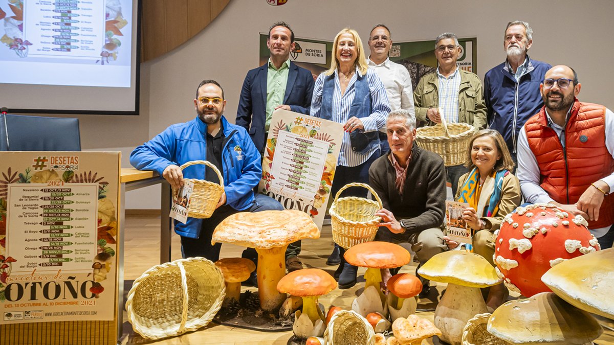 Presentación del Micotour de otoño, ayer en la capital soriana