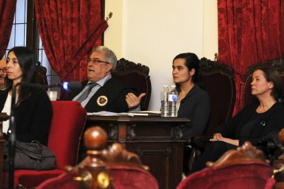 Raquel Gago, Triana Martínez y Montserrat González, en una imagen de archivo durante el juicio.