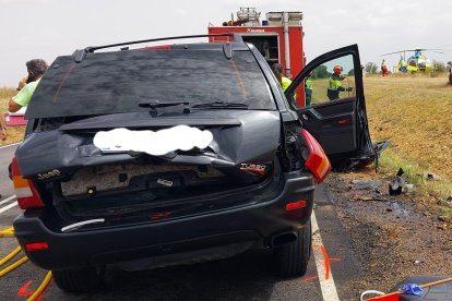 Imagen del accidente mortal en la N-631