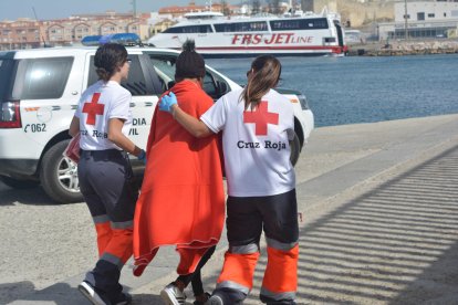 Una imagen de archivo de menores migrantes en las Islas Canarias