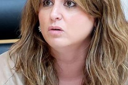Patricia Gómez Urbán durante una comisión de las Cortes. E. M.