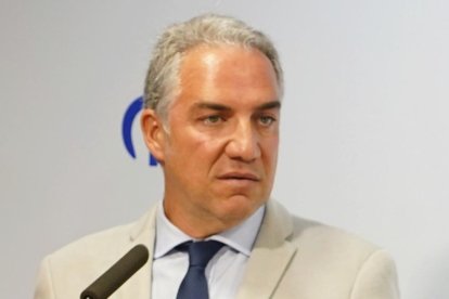 El vicesecretario de Coordinación Autonómica y Local del PP, Elías Bendodo, en la clausura de la reunión del Comité Ejecutivo Autonómico del PPCyL.