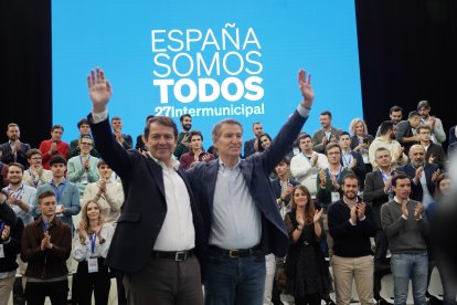 Alfonso Fernández Mañueco y Alberto Núñez Feijóo en Valladolid.
