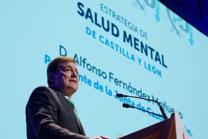 El presidente de la Junta de Castilla y León, Alfonso Fernández Mañueco, presenta la Estrategia de Salud Mental de Castilla y León 2024-2030.
