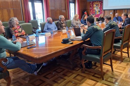 Reunión celebrada hoy en la Subdelegación del Gobierno de Zamora con alcaldes de municipios con festejos taurinos.