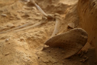 Visita a las exhumaciones de restos de asesinados por la represión franquista en el cementerio de Fuentesnuevas (León). -ICAL