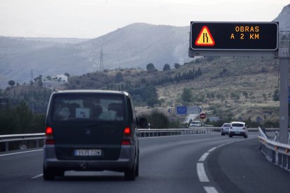 Carretera en obras. -DGT