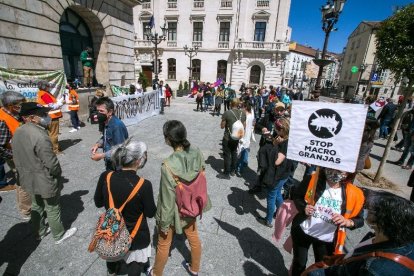 Concentración contra las macrogranjas en Burgos.- ICAL