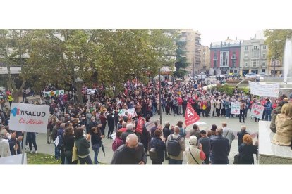 Manifestación en Zamora en defensa de la sanidad pública celebrada este sábado. - EUROPA PRESS
