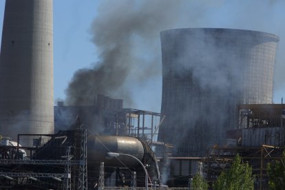 Incendio en la Central Térmica de Cubillos del Sil en León. - ICAL