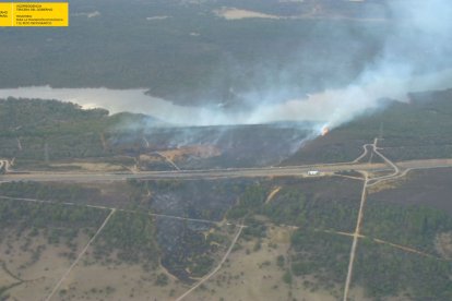 Incendio de nivel 0 en Val de Santa María,  Zamora. Twitter: @naturalezacyl