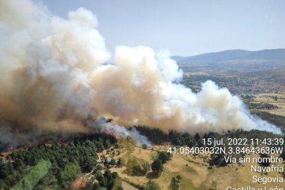 Incendio en Navafría (Segovia).- JCYL