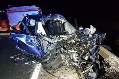 Accidente mortal en Burgos. BOMBEROS BURGOS