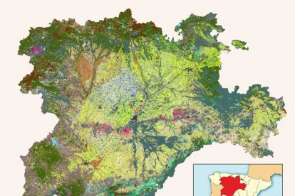 Mapa de Cultivos y Superficies Naturales de Castilla y León elaborado por el Itacyl.- E. M.