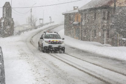 Nieve en la localidad leonesa de Isoba. ICAL