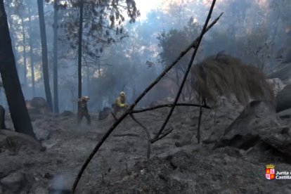 Incendio en Santa Cruz del Valle en Ávila. En una imagen de archivo. -JCYL