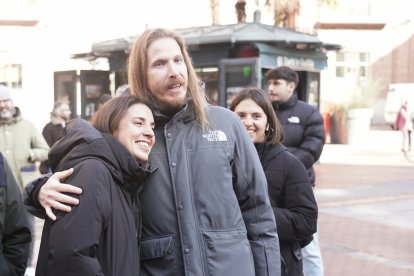 La exministra Irene Montero, secretaria política de Podemos, y Pablo Fernández, secretario de Organización y coportavoz nacional, visitan Valladolid. ICAL