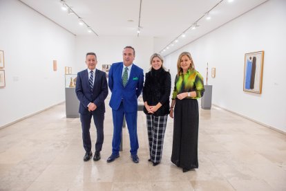 Francisco Suarez, Fernando Rodríguez, Belén Martín e Isabel García, en la 5ª edición de los premios CaixaBank Hotels & Tourism.