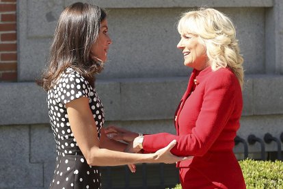 La Reina Doña Letizia y primera dama de Estados Unidos, Jill Biden. CASA REAL