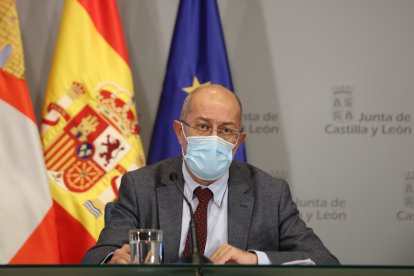 Francisco Igea en la rueda de  prensa del Consejo de Gobierno. - ICAL