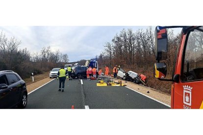 Accidente con dos muertos en las N-234 de Soria.-E. M.