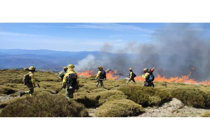 Reciente incendio en Salamanca, en una imagen de archivo.-ATBRIF