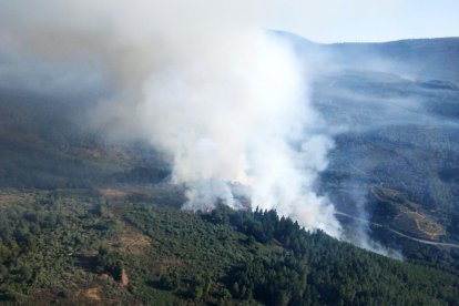 Incendio en Villanueva del Conde en Salamanca. Ical