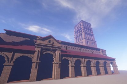 Recreación de la iglesia de San Lorenzo en Sahagun, León - Minecraftéate