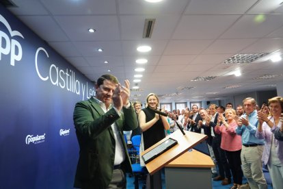 El presidente del Partido Popular de Castilla y León, Alfonso Fernández Mañueco, clausura la Junta Directiva Autonómica del PP. ICAL