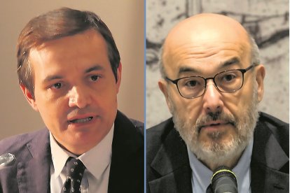 El viceconsejero de Cultura y Turismo, Fernández Sobrino, y el director de la Fundación Siglo, González Posada.- ICAL / E. M.