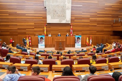 Pleno infantil de Aldeas Infantiles SOS en las Cortes de Castilla y León. / ICAL